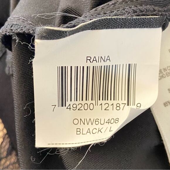 BCBGMAXZARIA Raina Sheath Knee Length Dress In Tan Black Women’s Size Large - Picture 7 of 9